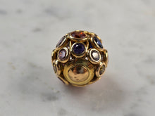 Load image into Gallery viewer, Womens Vintage Estate 14K Yellow Gold Multi Stone Orb Pendant 7.0g E3407