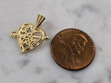 Load image into Gallery viewer, Womens Vintage Estate 14k Gold Love Heart Michael Anthony 86' Pendant 1.0g E3412