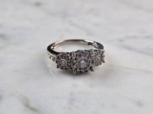 Load image into Gallery viewer, Womens Vintage Estate 14K White Gold Diamond Ring, 3.7g E3436