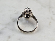 Load image into Gallery viewer, Womens Vintage Estate 14K White Gold Spinel &amp; Diamond Ring, 2.8g E3437