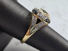 Load image into Gallery viewer, Womens Vintage Estate 14K Gold Chocolate Black Diamond Ring, 5.0g E3447