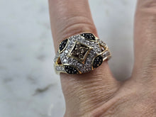 Load image into Gallery viewer, Womens Vintage Estate 14K Gold Chocolate Black Diamond Ring, 5.0g E3447