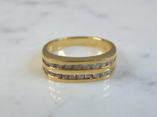 Load image into Gallery viewer, Mens Vintage Estate 14k Yellow Gold Diamond Ring 5.9g E3464
