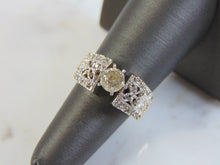 Load image into Gallery viewer, Womens Vintage Estate 14k White Gold &amp; Diamond Ring 7.3g  E3467
