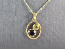 Load image into Gallery viewer, Womens Sterling Silver Modernist Gold Tone Pendant Necklace 5.2g E3481