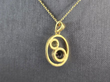 Load image into Gallery viewer, Womens Sterling Silver Modernist Gold Tone Pendant Necklace 5.2g E3481