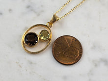 Load image into Gallery viewer, Womens Sterling Silver Modernist Gold Tone Pendant Necklace 5.2g E3481