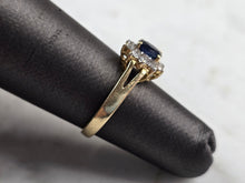 Load image into Gallery viewer, Womens Vintage Estate 14K Yellow Gold Sapphire &amp; Diamond Ring 2.2g #E3505