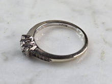 Load image into Gallery viewer, Womens Vintage Estate 14K White Gold Diamond Ring 2.7g #E3506