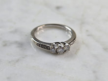 Load image into Gallery viewer, Womens Vintage Estate 14K White Gold Diamond Ring 2.7g #E3506