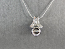 Load image into Gallery viewer, Womens 10K White Gold Diamond Pearl Pendant w/ 14k Necklace #E3514