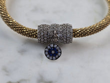 Load image into Gallery viewer, Womens Estate Sterling Silver Gold Tone Mesh Magnetic Bracelet 13.4g E3541