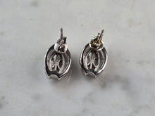 Load image into Gallery viewer, Womens Vintage Estate Sterling Silver CZ Earrings 3.8g E3543