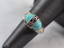 Load image into Gallery viewer, Womens Vintage Estate Sterling Silver Turquoise Ring 4.0g E3551