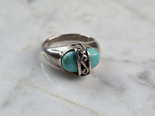 Load image into Gallery viewer, Womens Vintage Estate Sterling Silver Turquoise Ring 4.0g E3551
