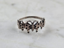 Load image into Gallery viewer, Womens Vintage Estate Sterling Silver Butterfly Ring 2.3g E3572