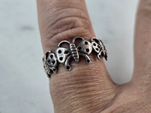 Load image into Gallery viewer, Womens Vintage Estate Sterling Silver Butterfly Ring 2.3g E3572