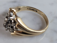 Load image into Gallery viewer, Womens Vintage Estate 14k Gold Diamond Cluster Ring 4.3g E3578