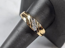 Load image into Gallery viewer, Mens Vintage Estate 10k Yellow Gold Diamond Ring 7.2g #E3585