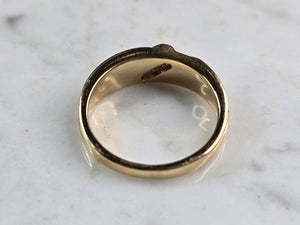 Mens Vintage Estate 10k Yellow Gold Diamond Ring 7.2g #E3585
