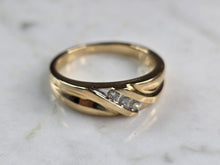Load image into Gallery viewer, Mens Vintage Estate 10k Yellow Gold Diamond Ring 7.2g #E3585