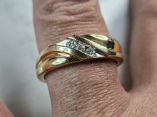 Load image into Gallery viewer, Mens Vintage Estate 10k Yellow Gold Diamond Ring 7.2g #E3585
