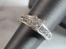Load image into Gallery viewer, Womens Vintage Estate 14K White Gold Diamond Engagement Ring, 4.2g E3586