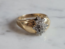 Load image into Gallery viewer, Womens Vintage Estate 14K Yellow Gold Diamond Ring 6.7g E3587