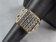 Load image into Gallery viewer, Mens Vintage Estate 14K Yellow Gold Diamond Ring 6.0g E3588