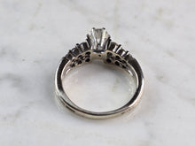 Load image into Gallery viewer, Womens Vintage Estate 14K White Gold Diamond Ring 5.4g E3599