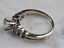 Load image into Gallery viewer, Womens Vintage Estate 14K White Gold Diamond Ring 5.4g E3599
