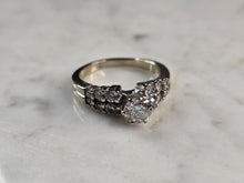 Load image into Gallery viewer, Womens Vintage Estate 14K White Gold Diamond Ring 5.4g E3599