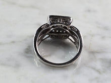 Load image into Gallery viewer, Womens Vintage Estate 10K White Gold Diamond Ring 5.5g E3602