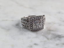 Load image into Gallery viewer, Womens Vintage Estate 10K White Gold Diamond Ring 5.5g E3602
