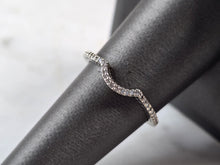 Load image into Gallery viewer, Womens Vintage Estate 14k White Gold Diamond Ring Spacer 1.6g #E3614