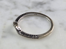 Load image into Gallery viewer, Womens Vintage Estate 14k White Gold Diamond Ring Spacer 1.6g #E3614