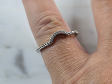 Load image into Gallery viewer, Womens Vintage Estate 14k White Gold Diamond Ring Spacer 1.6g #E3614