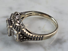 Load image into Gallery viewer, Womens Vintage Estate 14k White Gold Diamond Ring 6.4g E3616