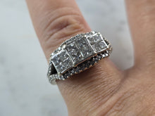 Load image into Gallery viewer, Womens Vintage Estate 14k White Gold Diamond Ring 6.4g E3616