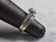 Load image into Gallery viewer, Womens Vintage Estate 14K Gold Diamond Ring Set 4.9g  E3618