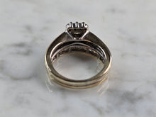 Load image into Gallery viewer, Womens Vintage Estate 14K Gold Diamond Ring Set 4.9g  E3618