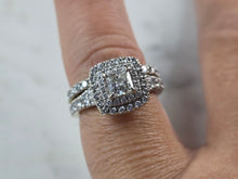 Load image into Gallery viewer, Womens Vintage Estate 14K White Gold Diamond Engagement Ring Set, 7.1g E3619