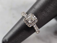 Load image into Gallery viewer, Womens Vintage Estate 14K White Gold Diamond Engagement Ring, 5.0g E3623