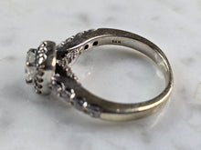 Load image into Gallery viewer, Womens Vintage Estate 14K White Gold Diamond Engagement Ring, 5.0g E3623