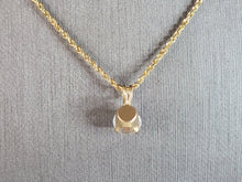 Load image into Gallery viewer, Womens Vintage Estate 14K Gold Necklace w/ CZ Pendant 3.5g #E3631
