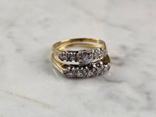 Load image into Gallery viewer, Womens Vintage Estate 14K Yellow Gold Diamond Engagement Ring Set, 4.5g E3633