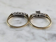 Load image into Gallery viewer, Womens Vintage Estate 14K Yellow Gold Diamond Engagement Ring Set, 4.5g E3633