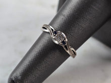 Load image into Gallery viewer, Womens Vintage Estate Sterling Silver Diamond Sapphire Ring 1.8g #E3663