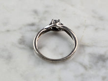 Load image into Gallery viewer, Womens Vintage Estate Sterling Silver Diamond Sapphire Ring 1.8g #E3663