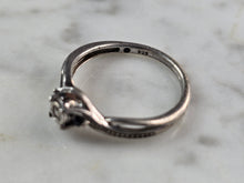 Load image into Gallery viewer, Womens Vintage Estate Sterling Silver Diamond Sapphire Ring 1.8g #E3663